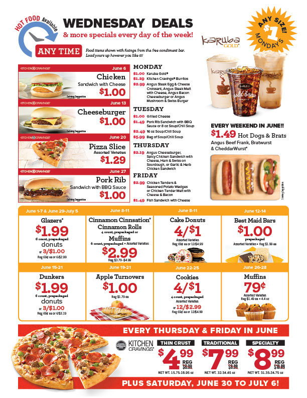 kwik trip hot menu