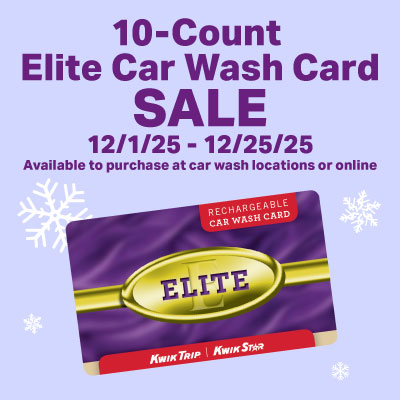 10-count elite car wash card sale 12/1/25 - 12/25/25