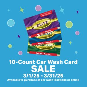 car wash card sale graphic