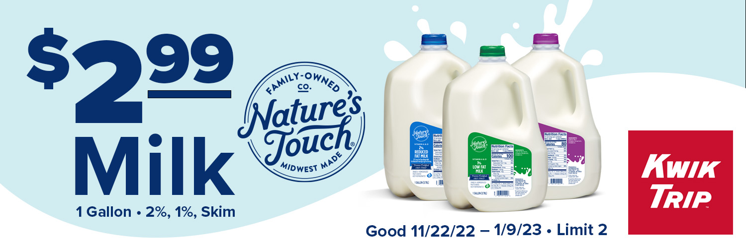 Gallons of milk on sale now! Kwik Trip Kwik Star