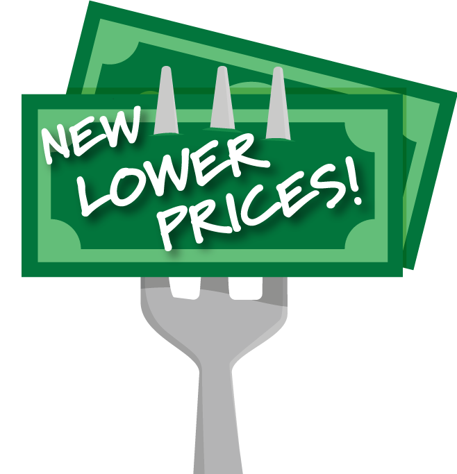 Take Home Meal new lower prices