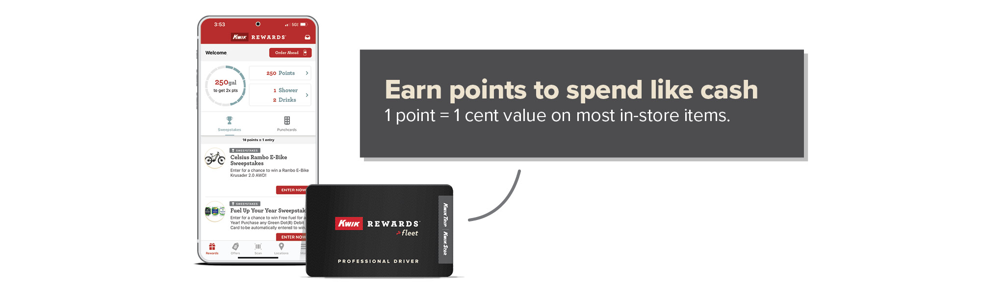 Earn points to spend like cash