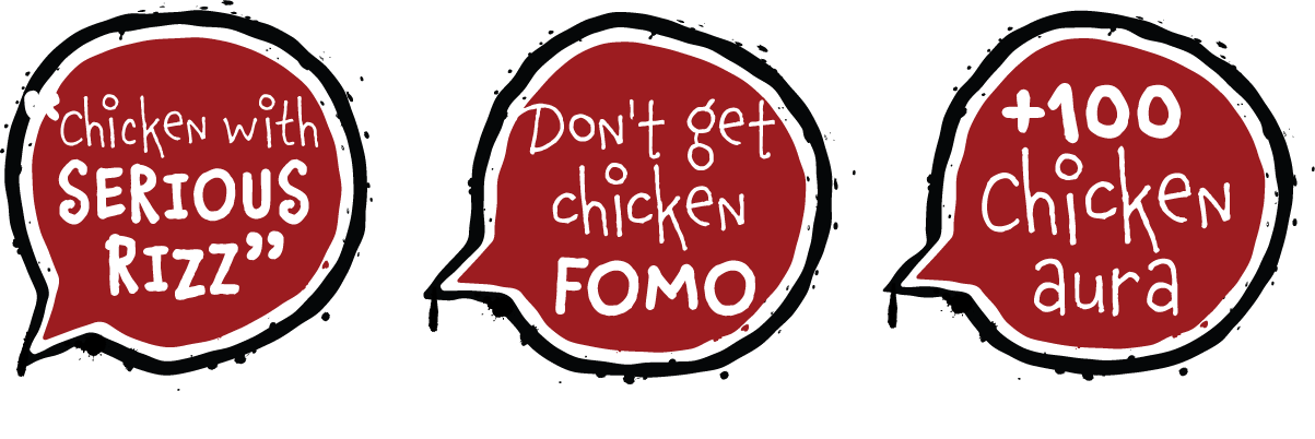 chicken conversation bubbles