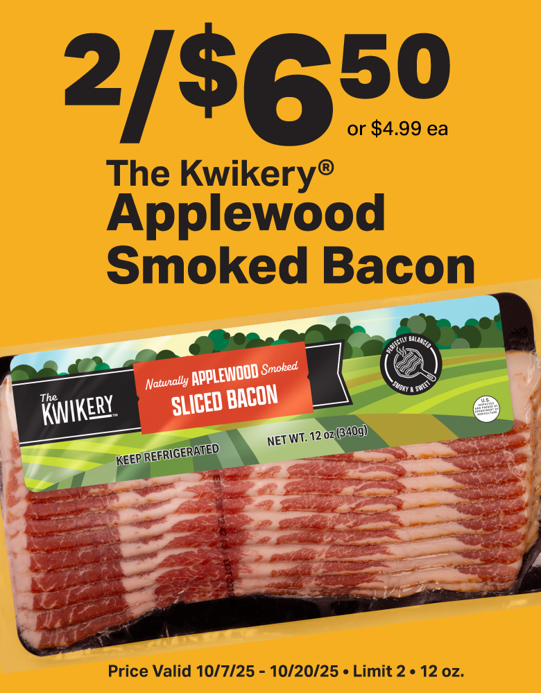    2/$6.50 Kwikery Bacon