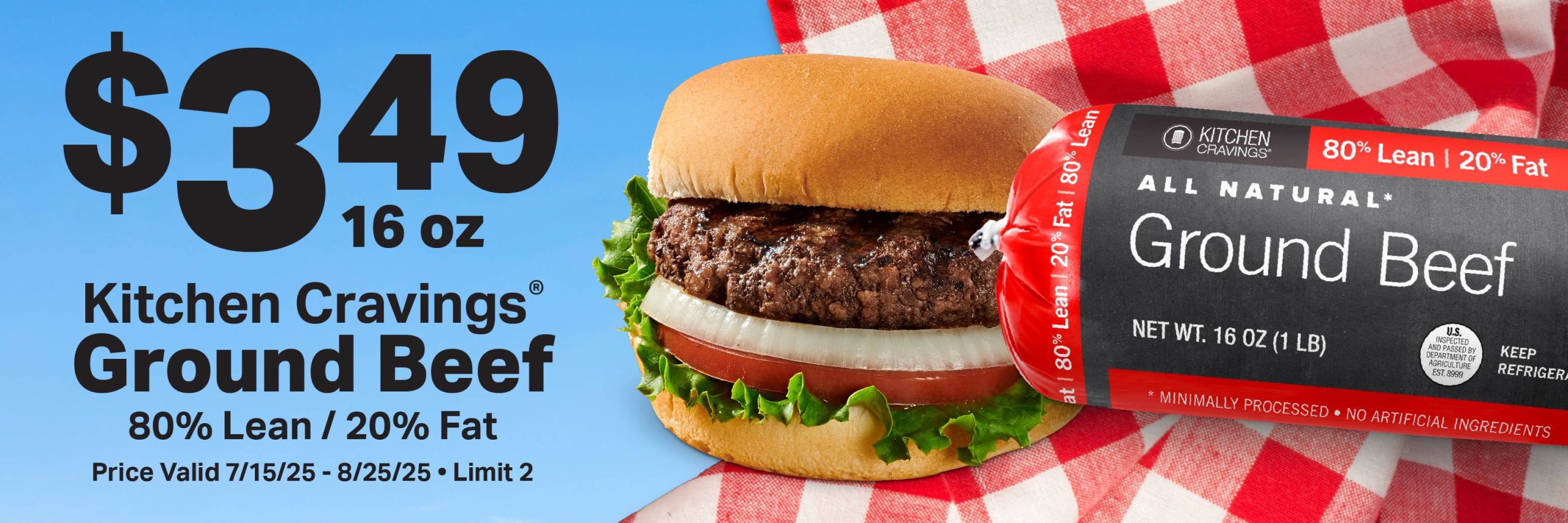 $3.49 80/20 ground beef