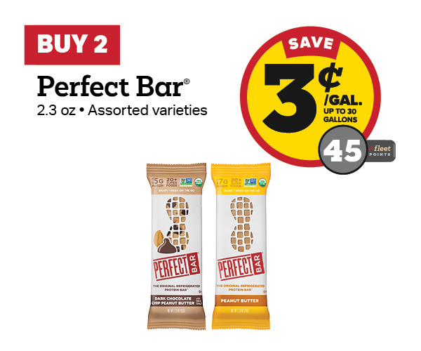 Buy 2 Perfect Bars Earn 3 Cents Per Gallon or 45 Fleet Points