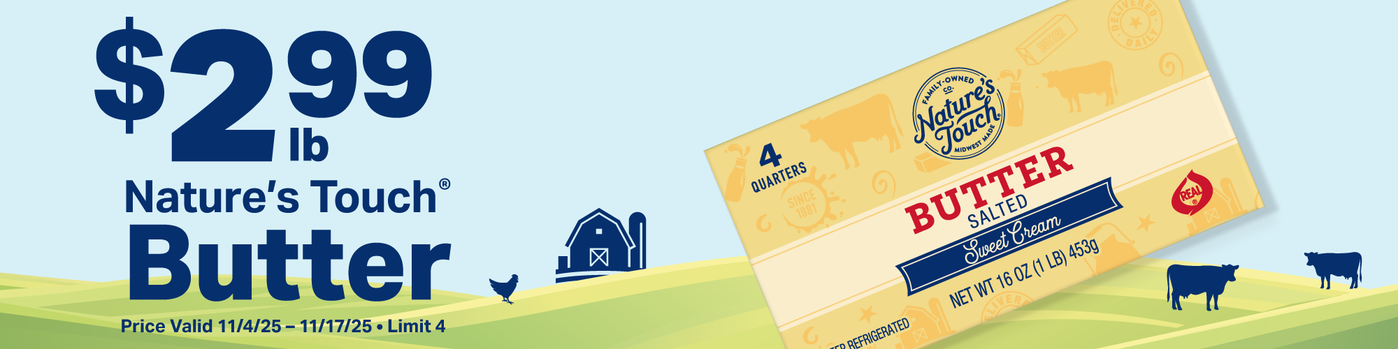 $2.99 Nature's Touch Butter