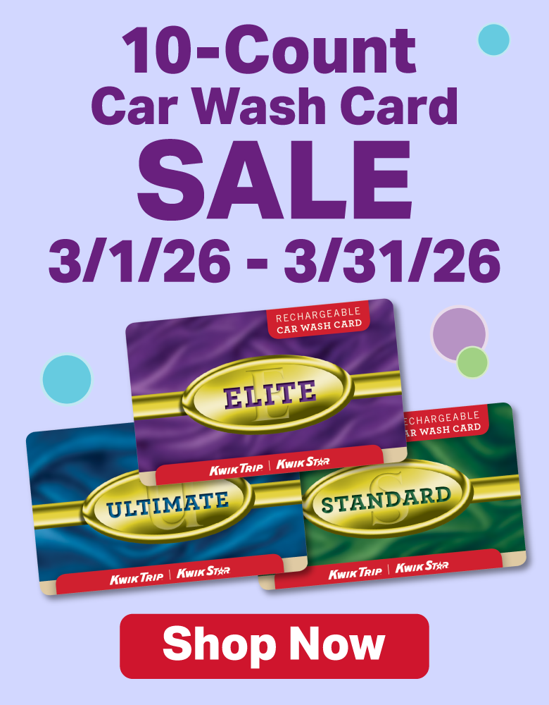 10-Count Car Wash Card Sale 3/1/26 - 3/31/26