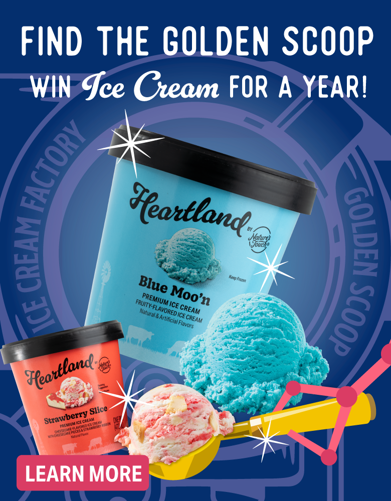 Find the golden scoop and win ice cream for a year!