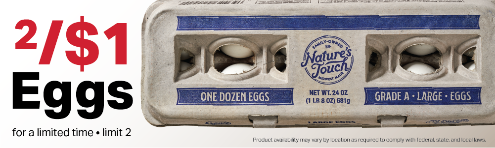 2/$1 eggs