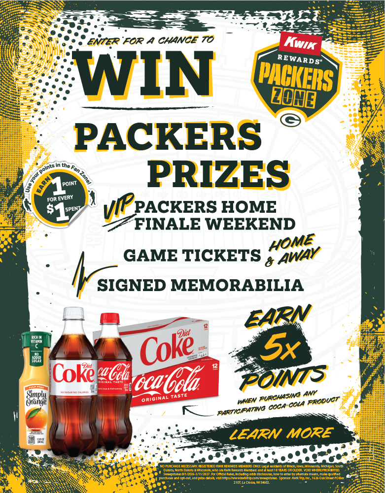 win packers prizes like VIP packers home finale weekend, game tickets, and signed memorabilia. learn more