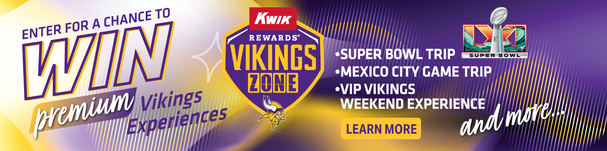 enter for a chance to win premium vikings experiences. learn more