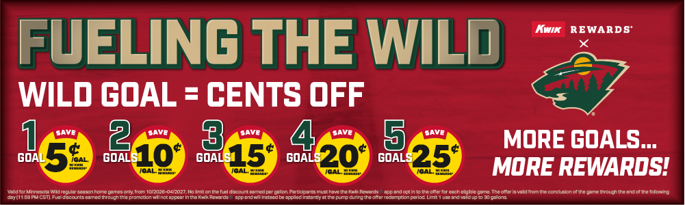 fueling the wild wild goal = cents off